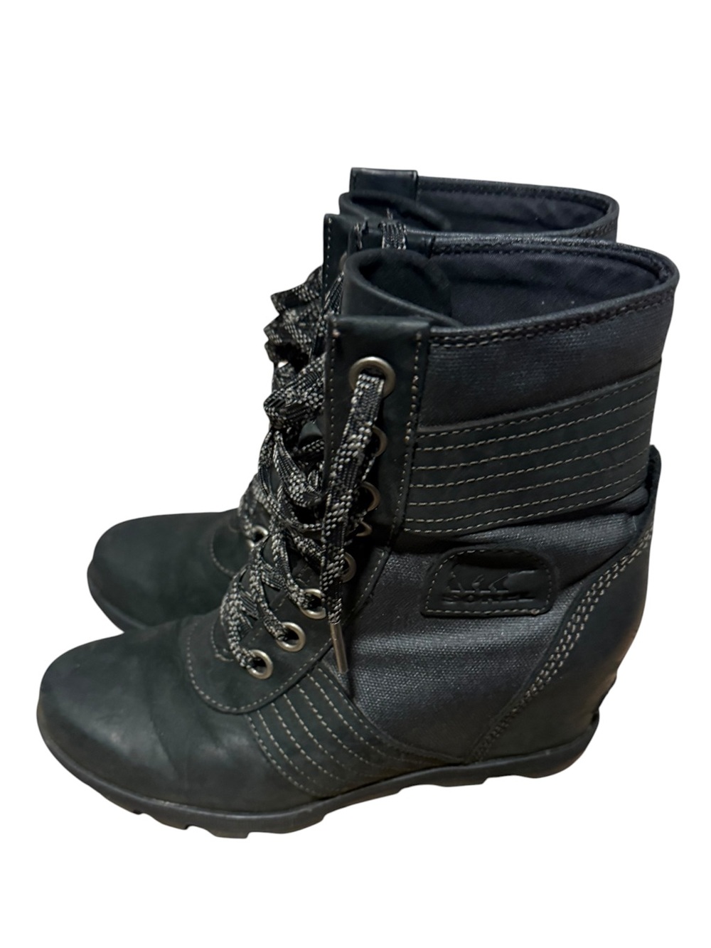 Sorel Lexie Wedge II Waterproof Boots Women’s Size 8 Black NL3046